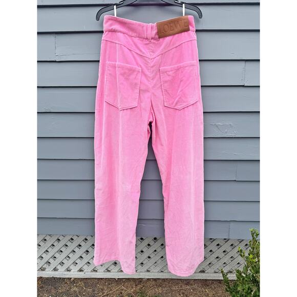 NWOT LOEWE Anagram Baggy Corduroy Trouser Candy Pink 40 8 - Picture 11 of 14